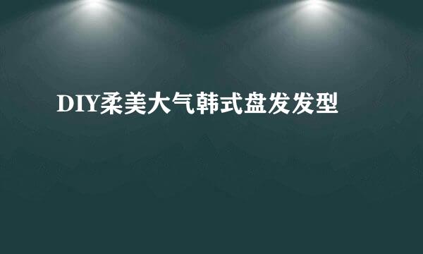 DIY柔美大气韩式盘发发型