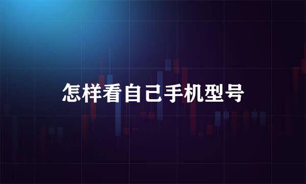 怎样看自己手机型号