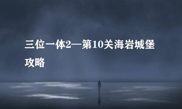三位一体2—第10关海岩城堡攻略