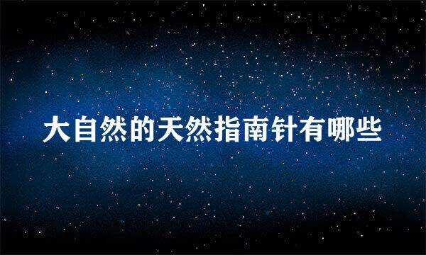 大自然的天然指南针有哪些