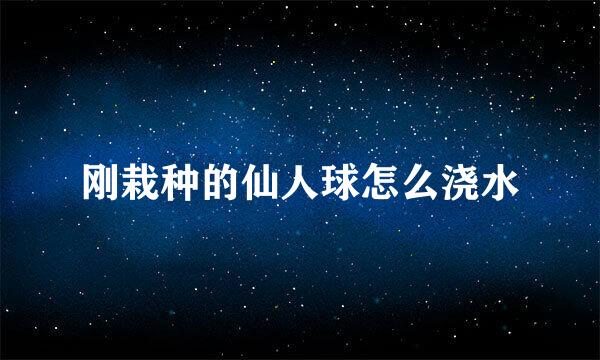 刚栽种的仙人球怎么浇水