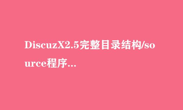 DiscuzX2.5完整目录结构/source程序文件库1.1