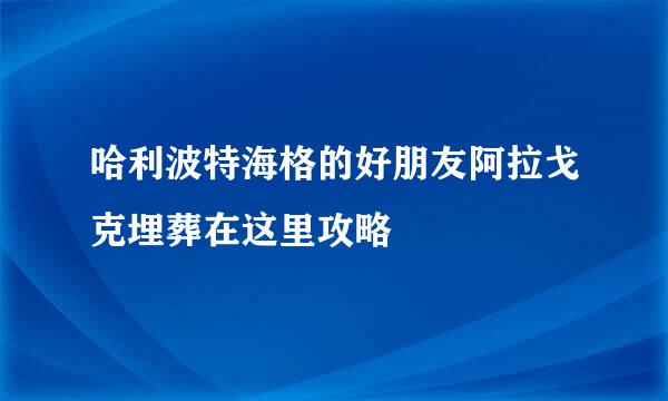 哈利波特海格的好朋友阿拉戈克埋葬在这里攻略