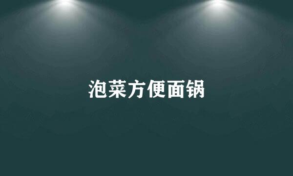 泡菜方便面锅