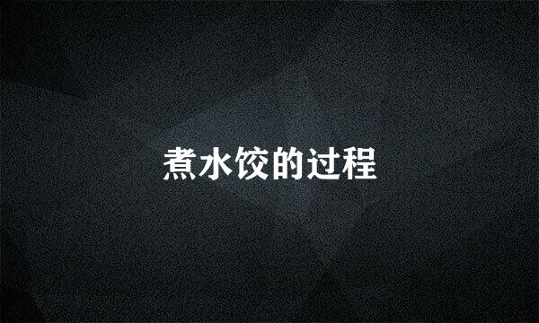 煮水饺的过程