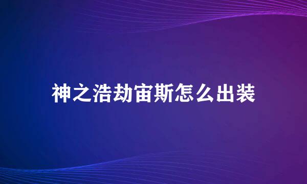 神之浩劫宙斯怎么出装