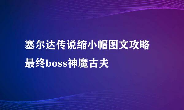 塞尔达传说缩小帽图文攻略 最终boss神魔古夫