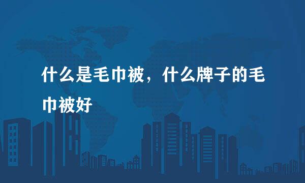 什么是毛巾被，什么牌子的毛巾被好