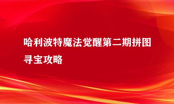 哈利波特魔法觉醒第二期拼图寻宝攻略