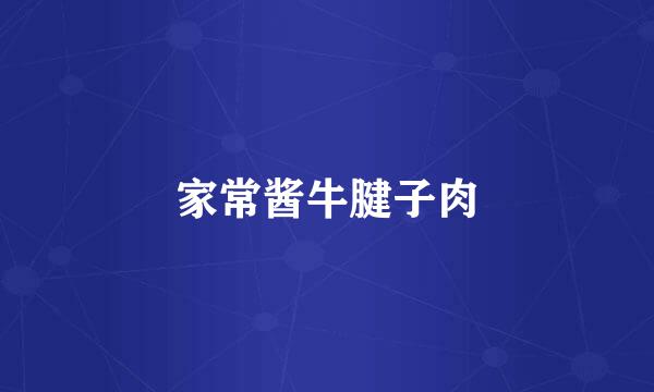 家常酱牛腱子肉