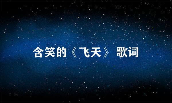 含笑的《飞天》 歌词