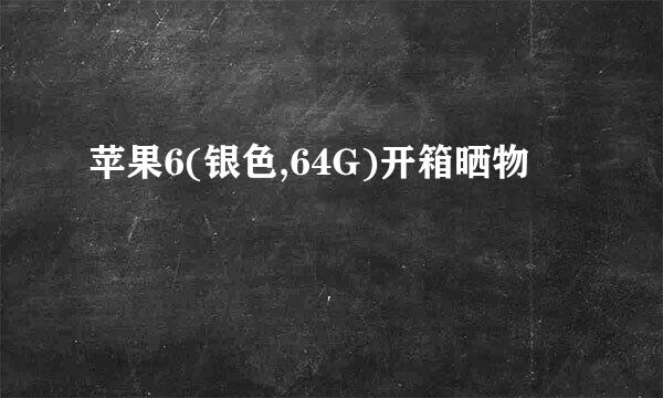 苹果6(银色,64G)开箱晒物