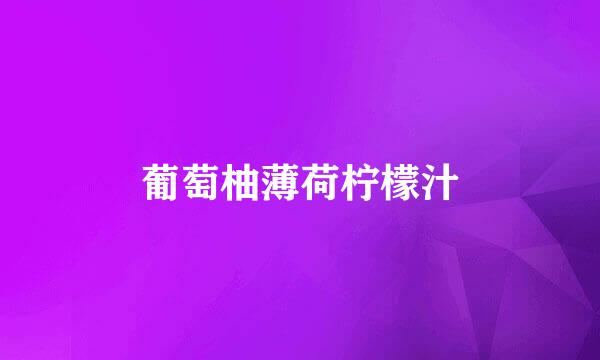葡萄柚薄荷柠檬汁