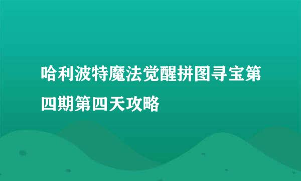 哈利波特魔法觉醒拼图寻宝第四期第四天攻略