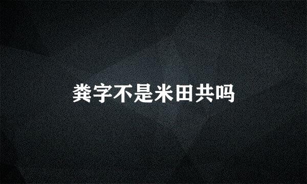 粪字不是米田共吗