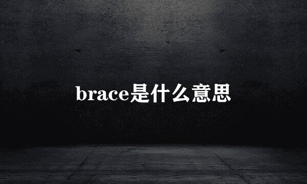 brace是什么意思