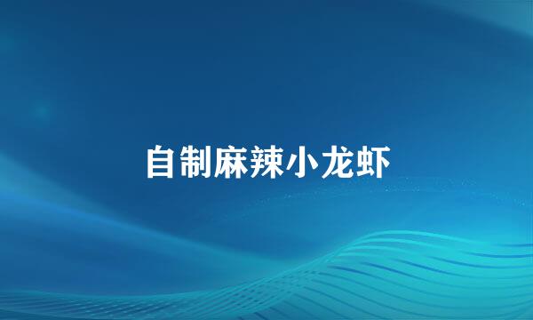 自制麻辣小龙虾