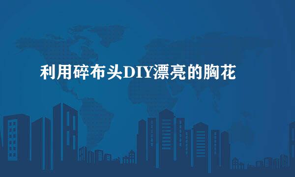 利用碎布头DIY漂亮的胸花