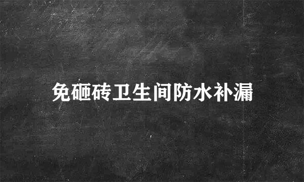 免砸砖卫生间防水补漏