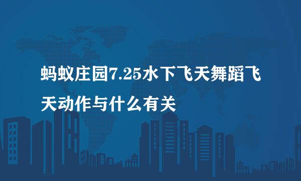 蚂蚁庄园7.25水下飞天舞蹈飞天动作与什么有关