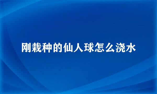 刚栽种的仙人球怎么浇水