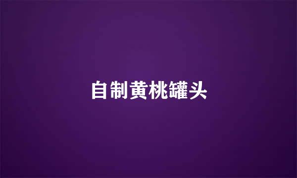 自制黄桃罐头