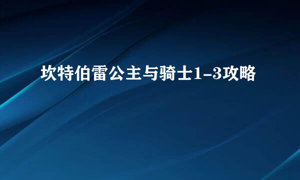 坎特伯雷公主与骑士1-3攻略