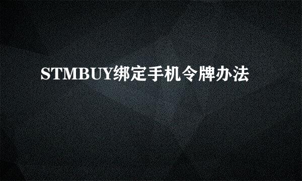STMBUY绑定手机令牌办法