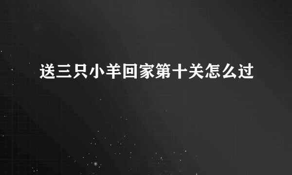 送三只小羊回家第十关怎么过