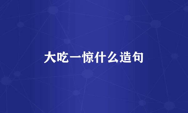 大吃一惊什么造句