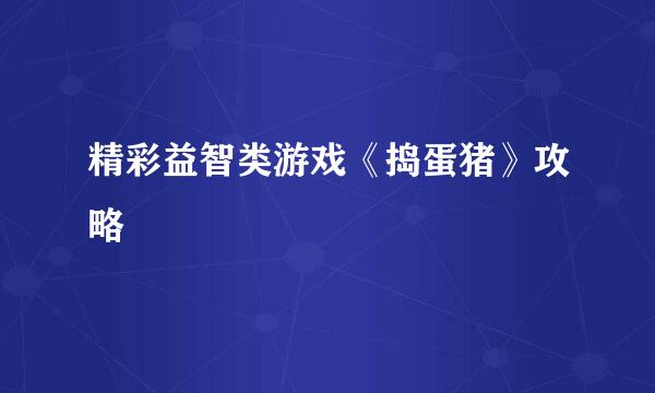 精彩益智类游戏《捣蛋猪》攻略