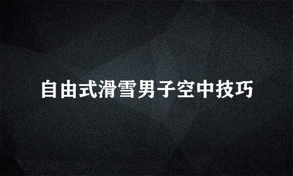 自由式滑雪男子空中技巧