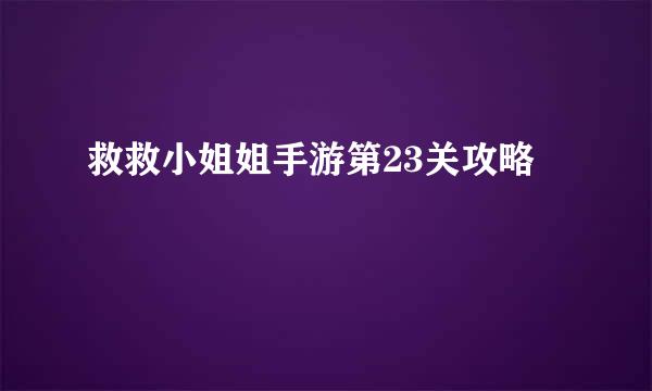 救救小姐姐手游第23关攻略