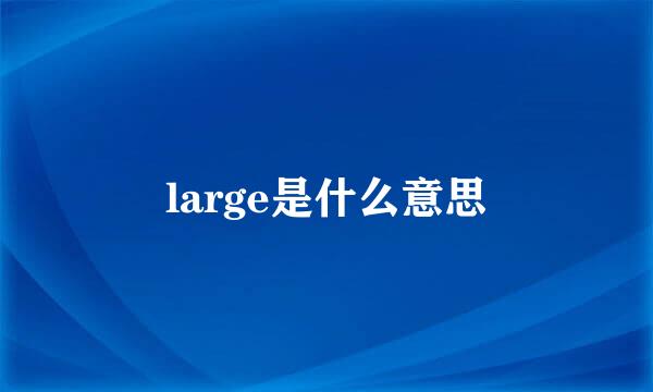 large是什么意思