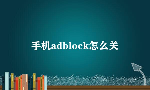 手机adblock怎么关