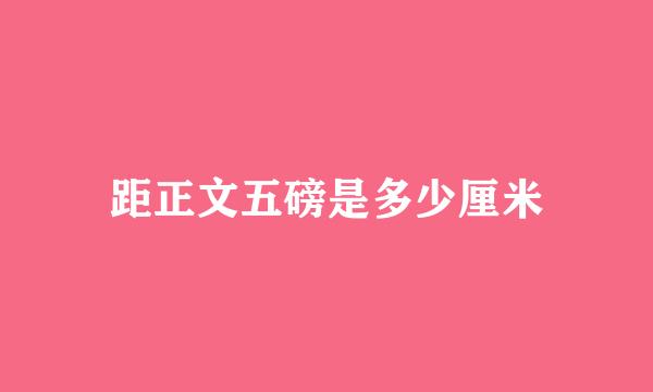 距正文五磅是多少厘米
