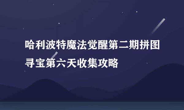 哈利波特魔法觉醒第二期拼图寻宝第六天收集攻略