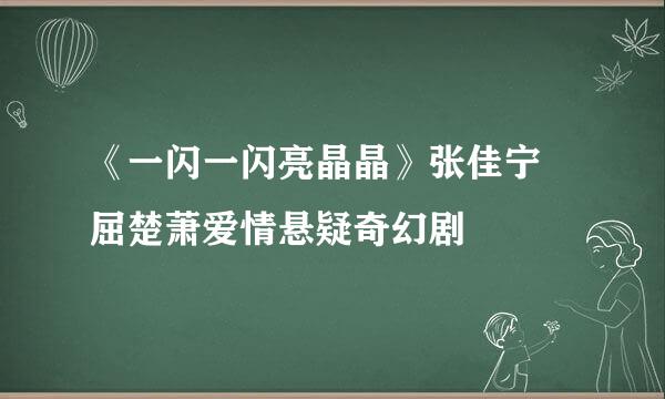 《一闪一闪亮晶晶》张佳宁 屈楚萧爱情悬疑奇幻剧