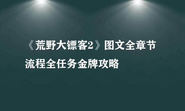 《荒野大镖客2》图文全章节流程全任务金牌攻略