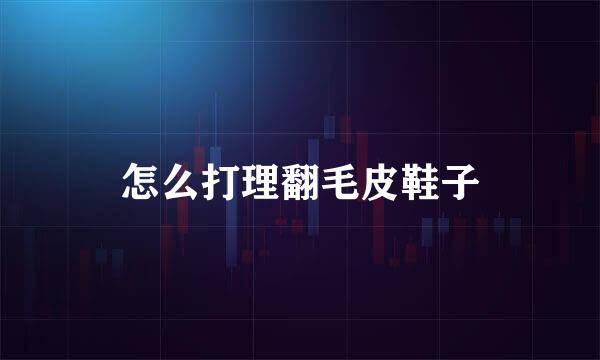 怎么打理翻毛皮鞋子