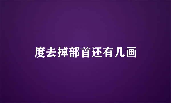 度去掉部首还有几画