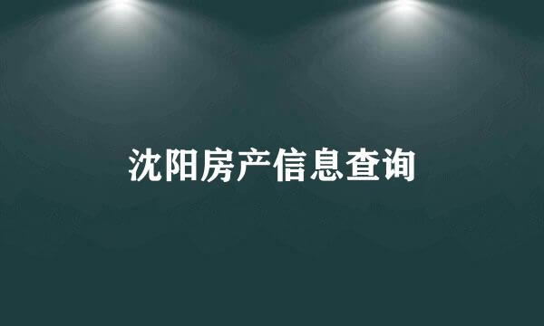 沈阳房产信息查询