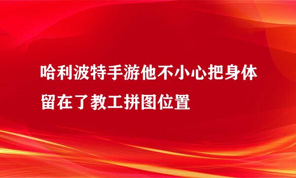 哈利波特手游他不小心把身体留在了教工拼图位置