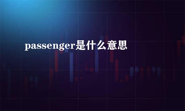 passenger是什么意思