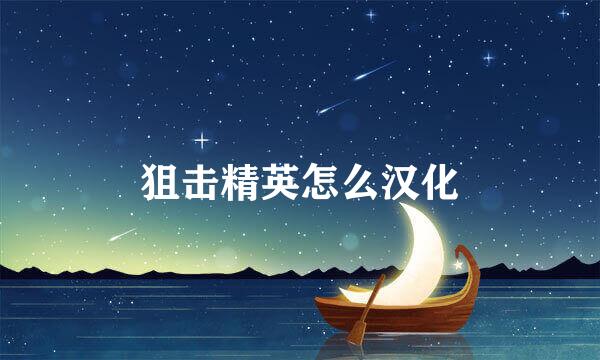 狙击精英怎么汉化