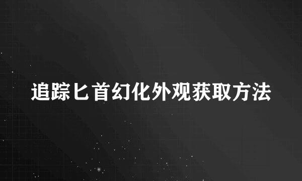 追踪匕首幻化外观获取方法