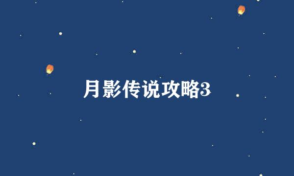 月影传说攻略3