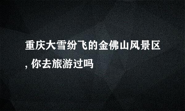 重庆大雪纷飞的金佛山风景区, 你去旅游过吗