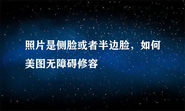 照片是侧脸或者半边脸，如何美图无障碍修容