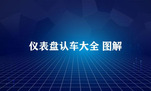 仪表盘认车大全 图解